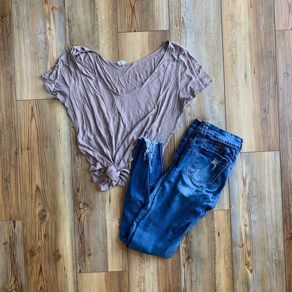 Wanna Betta Butt Jeans and Lavender Top